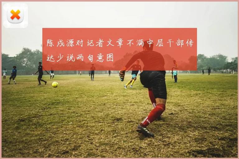 陈戌源对记者文章不满中层干部传达少说两句意图